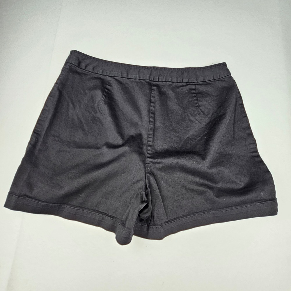 Harold's Womens Black Chino Shorts Size 12/14 Waist 32 Vintage 90s Cotton